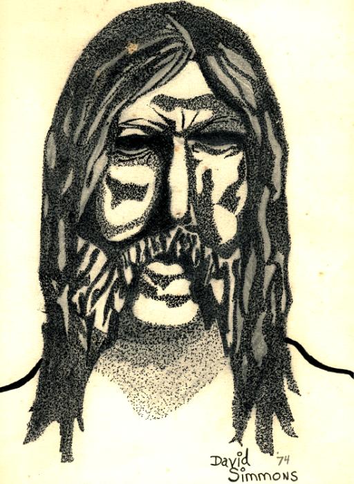 DREW THIS IN COLLEGE ART CLASS IN 1974, ALL INK STIPPLING, (RIP DUANE ALLMAN)
